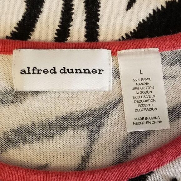 Alfred Dunner Zebra Pattern Top (Size L) - Picture 5 of 6